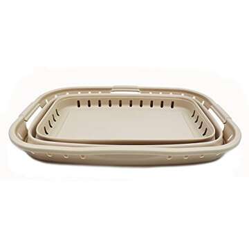 SAMMART 44L Collapsible Plastic Laundry Basket - Foldable Pop Up Storage Container/Organizer - Portable Washing Tub - Space Saving Hamper/Basket (1, Apricot), Size : 25.4 x 17.3 x 10.2 inches