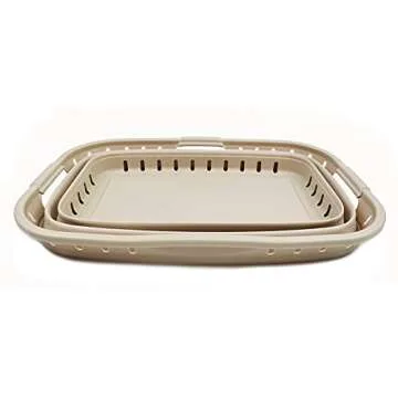 SAMMART 44L Collapsible Plastic Laundry Basket - Foldable Pop Up Storage Container/Organizer - Portable Washing Tub - Space Saving Hamper/Basket (1, Apricot), Size : 25.4 x 17.3 x 10.2 inches