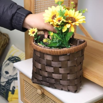 SHCMSADO Bamboo Storage Basket for Wall - Stylish Organizer