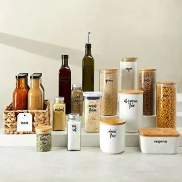 Talented Kitchen 375 Clear Labels for Pantry Organization