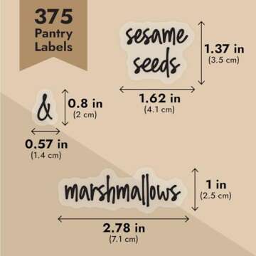 Talented Kitchen 375 Clear Labels for Pantry Organization