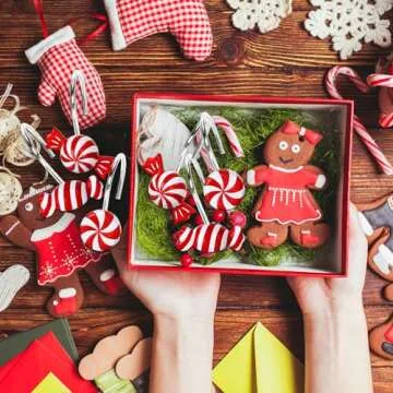 Whaline 12Pcs Christmas Shower Curtain Hooks 3 Styles Christmas Candy Curtain Hangers Hooks Red White Xmas Decorative Curtain Rings for Bathroom Holiday Ornament Supplies