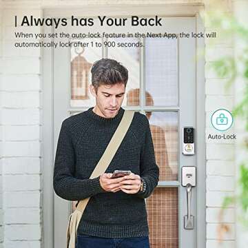 Hornbill Wi-Fi Smart Lock with Fingerprint, Smart Deadbolt Keypad Door Lock, Keyless Entry Smart Door Lock for Front Door, Biometric Passcode Digital Door Lock Works with Alexa/App/Remote Control