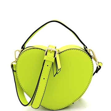 Heart Shape Vegan Leather Crossbody Purse for Women