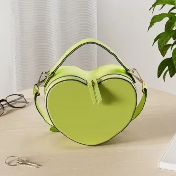 Heart Shape Vegan Leather Crossbody Purse for Women