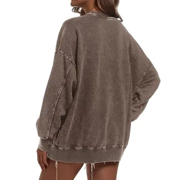 Classic Oversized Sweatshirt for Women with Pockets