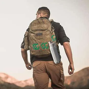 Tactical Carabiner Keychain - 12 Pack Hard Polymer Carabiners D Rings Light Weight Spring Snap Gear Clip Utility Hooks Backpack Hanging Buckle for Outdoor