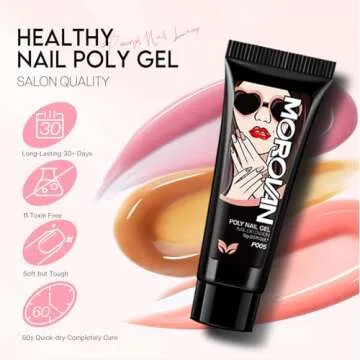 Morovan Poly Gel Nail Kit for Beginners with UV Lamp