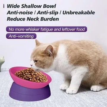 Hi, Ravitat Elevated Cat Bowls - Adjustable Anti-Slip Design for Pets