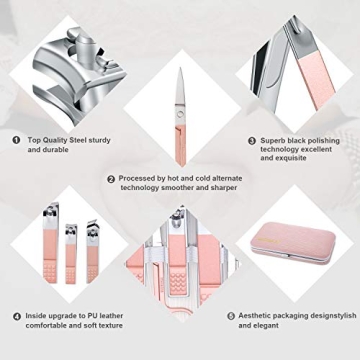 Keiby Citom Manicure Set - 10pcs Travel Nail Kit