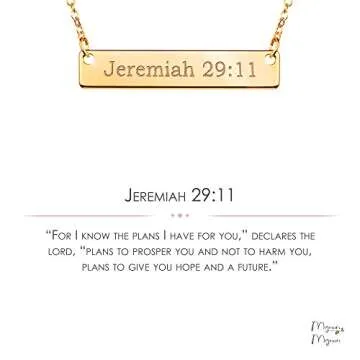 MignonandMignon Gold Christian Bible Verse Necklace - Faith & Style