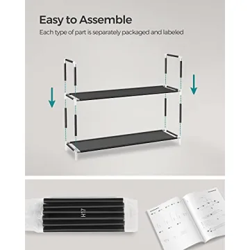 SONGMICS 3-Tier Shoe Rack for Efficient Shoe Storage