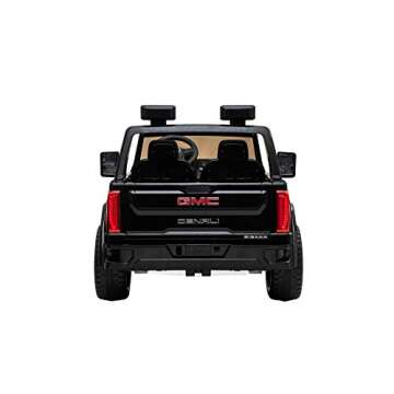 DAKOTT GMC Sierra Denali HD Two Seater 12 Volt Ride-On Truck w/ 2.4G Remote Control, LED Lights, Horn, Music, MP3/USB, Storage Box, Spring Suspension, Electric Vehicle for Kids .