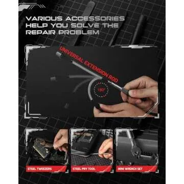 VMAN 128 in 1 Electronics Precision Screwdriver Set, Professional Magnetic Repair Tool Kit with 122 Bits for Computer, PC, iPhone, Laptop, Game Console, Watch, Xbox, PS5, MacBook, Ring Doorbell