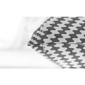 TreeWool Kaleidoscope Accent 18x18 Set of 2 Fall Winter Decorative Throw Pillow Covers 100% Cotton Home Decor Pillowcases for Sofa Living Room Couch (Graphite Gray)