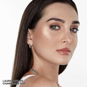 Smashbox X BECCA Shimmering Skin Perfector Pressed Highlighter | Luminous Glow + Buildable, 0.09 Ounce, Champagne Pop Mini