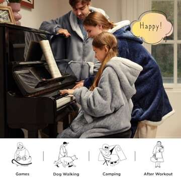 Bedsure Wearable Blanket Hoodie for All Ages and Sizes