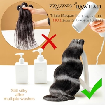 TRIIPPY RAW Cambodian Hair Bundles 20 Inches Luxury Hair Extensions