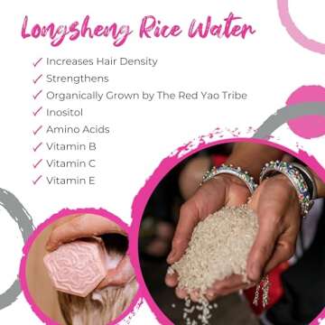 VIORI Coconut Bliss Advanced Repair and Moisturizing Conditioner Bar - Made with Rice Water and Vitamins for Hair Health - Handcrafted All Natural Conditioner Bar