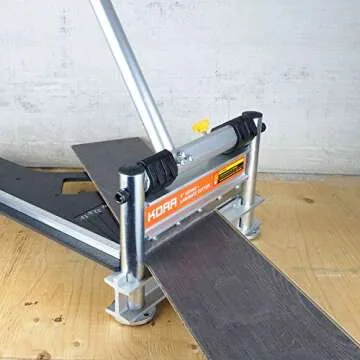 KORR KMAP001 9 inch Laminate Flooring and Siding Cutter with Heavy Duty Fixed Aluminum Fence and Built-in Precision Angled Miter Settings with BONUS Honing Stone