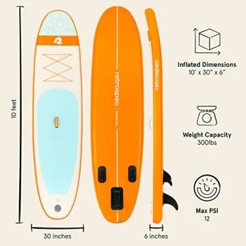 Retrospec Weekender 10' Inflatable Paddleboard Bundle