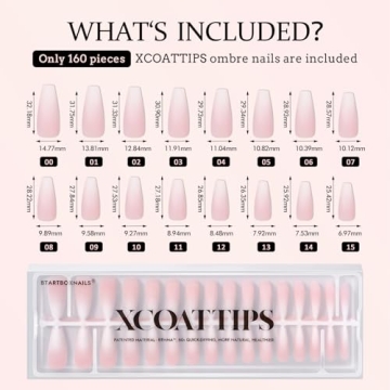 Stylish BTArtboxnails Ombre Press-On Nails in 16 Sizes