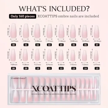 Stylish BTArtboxnails Ombre Press-On Nails in 16 Sizes