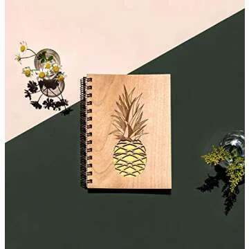 Pineapple Wood Journal for Sketching and Note-Taking