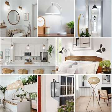 MAXvolador Vintage LED Edison Bulb Dimmable 60W Equivalent 850 Lumens, 6W Edison Light Bulbs 5000K, Antique ST58 LED Filament Bulb E26 Base, Pack of 4