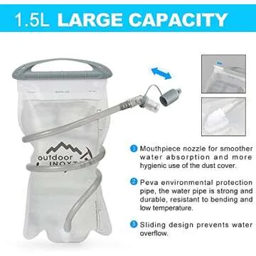 INOXTO Running Hydration Vest Backpack,Lightweight Insulated Pack with 1.5L Water Bladder Bag Daypack for Hiking Trail Running Cycling Race Marathon for Women Men (Light Green)