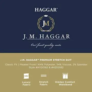 J.M. Haggar Men's Classic Fit Suit Separates - Comfortable & Elegant