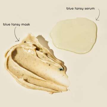 adwoa beauty Blue Tansy​ ​Hair Mask with ​​Mango Butter, Spirulina, Slippery Elm And Rhassoul Clay To Strengthen, Support Hair Growth ​And Length Retention For Coily and Curly Hair - 16oz.