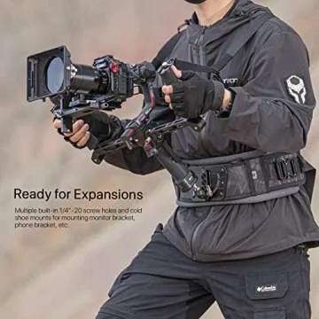 Tilta Lightweight Dual Handle Gimbal Support System | Compatible with DJI Ronin RS3 Pro/ RS4/ RS4 Pro | Ergonomic Support for Long Shoots | GSS-T04-DHB2 (Support Vest with Handles)