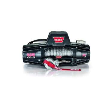 WARN 103253 VR EVO 10-S Electric 12V DC Winch with Synthetic Rope: 3/8" Diameter x 90' Length, 5 Ton (10,000 lb) Pulling Capacity