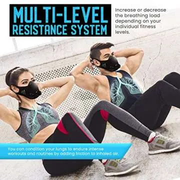 TRAININGMASK 2.0 - Elevation Training Mask for High Altitude Endurance & Breathing Workouts - Ideal for Running & Cardio (Smal, Blackout)