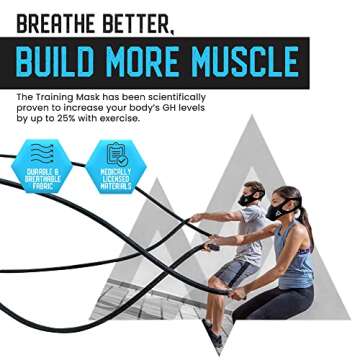 TRAININGMASK 2.0 - Elevation Training Mask for High Altitude Endurance & Breathing Workouts - Ideal for Running & Cardio (Smal, Blackout)