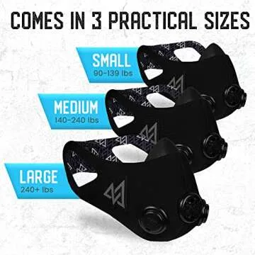 TRAININGMASK 2.0 - Elevation Training Mask for High Altitude Endurance & Breathing Workouts - Ideal for Running & Cardio (Smal, Blackout)