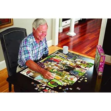 White Mountain Grandpa's Garden Spring Puzzles 1000 Pieces Jigsaw Puzzle for Adults and Family