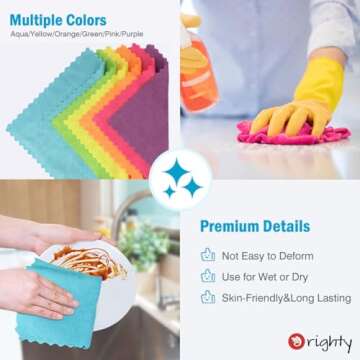 Orighty 24-Pack Microfiber Cleaning Cloths for All Surfaces