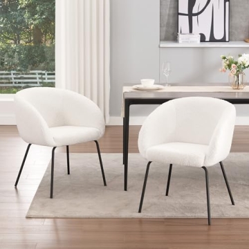 Stylish Zesthouse Sherpa Dining Chairs Set of 2