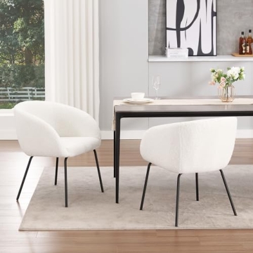 Stylish Zesthouse Sherpa Dining Chairs Set of 2