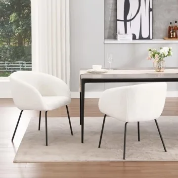 Stylish Zesthouse Sherpa Dining Chairs Set of 2