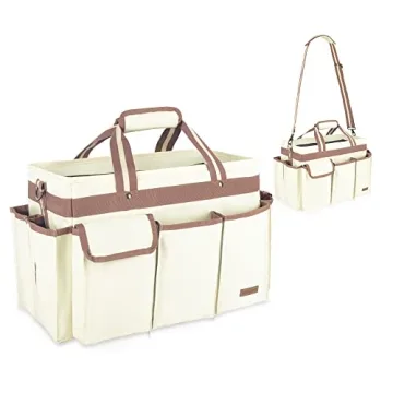 Large Waterproof Cleaning Caddy Organizer with Adjustable Dividers