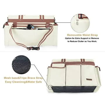 Large Waterproof Cleaning Caddy Organizer with Adjustable Dividers