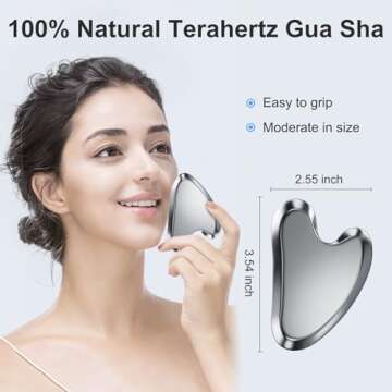 ZminRN Terahertz Gua Sha Facial Tools Guasha Tool for Face Body Gua Sha Stone Lymphatic Drainage Mas...