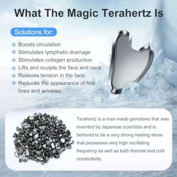 ZminRN Terahertz Gua Sha Facial Tools Guasha Tool for Face Body Gua Sha Stone Lymphatic Drainage Massager