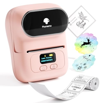 Phomemo Label Printer - M110 Thermal Label Printer Barcode Label Maker Mini Bluetooth Sticker Printe...
