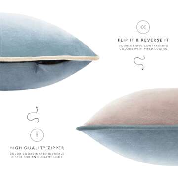 Stylish MONDAY MOOSE Set of 4 Velvet Pillow Covers