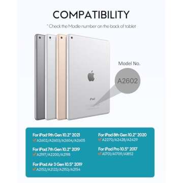 CHESONA for iPad Keyboard 9th Generation 10.2 inch, Detachable Wireless with Trackpad, Pencil Holder...