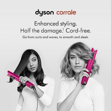 Dyson Corrale Cordless Hair Straightener Fuchsia Less Heat Damage